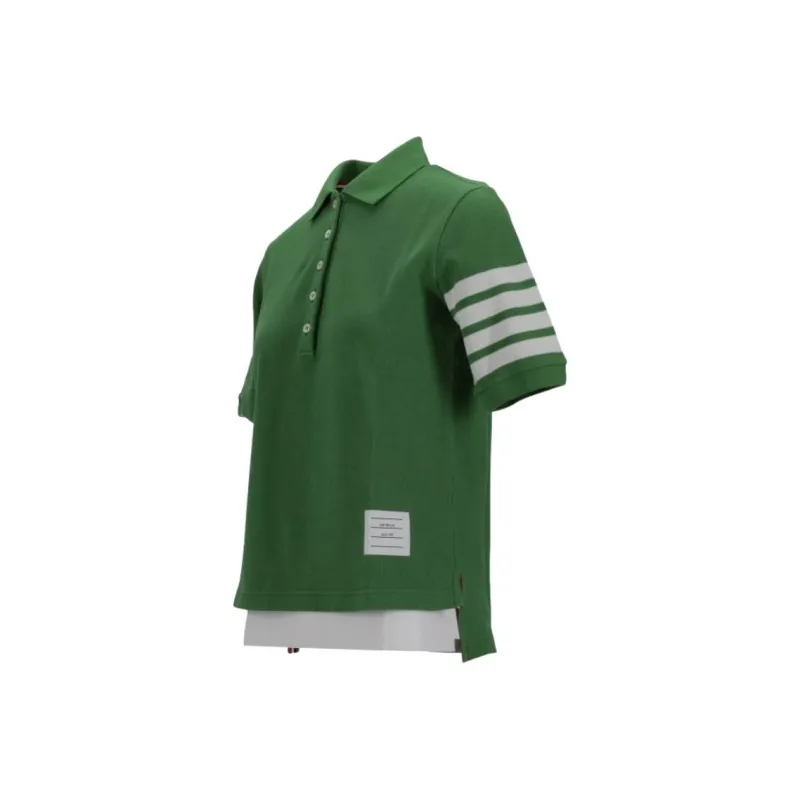 THOM BROWNE· Polo Shirt Men's Green-3