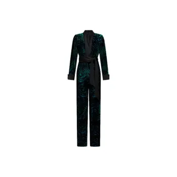 DVF Diane Von Furstenberg Belted Long-Sleeved Jumpsuit