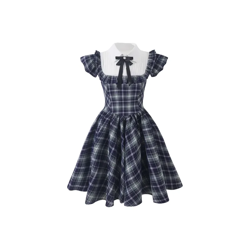 Qiuerle Short Sleeved Dress Women's-0