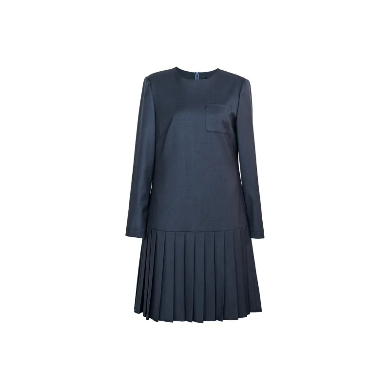 ROEYSHOUSE Long Sleeved Dresses Women's Navy Blue-0