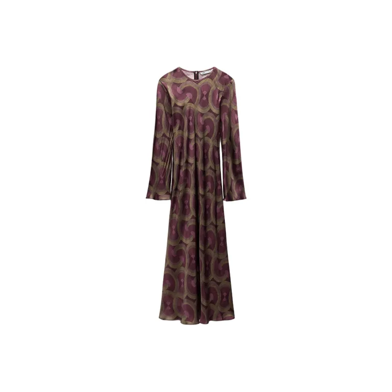ZARA ZW Series Long-Sleeved Dresses Women's Multicolor-0