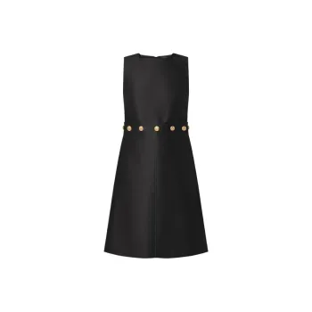 LOUIS VUITTON Button Waist Mikado Dress