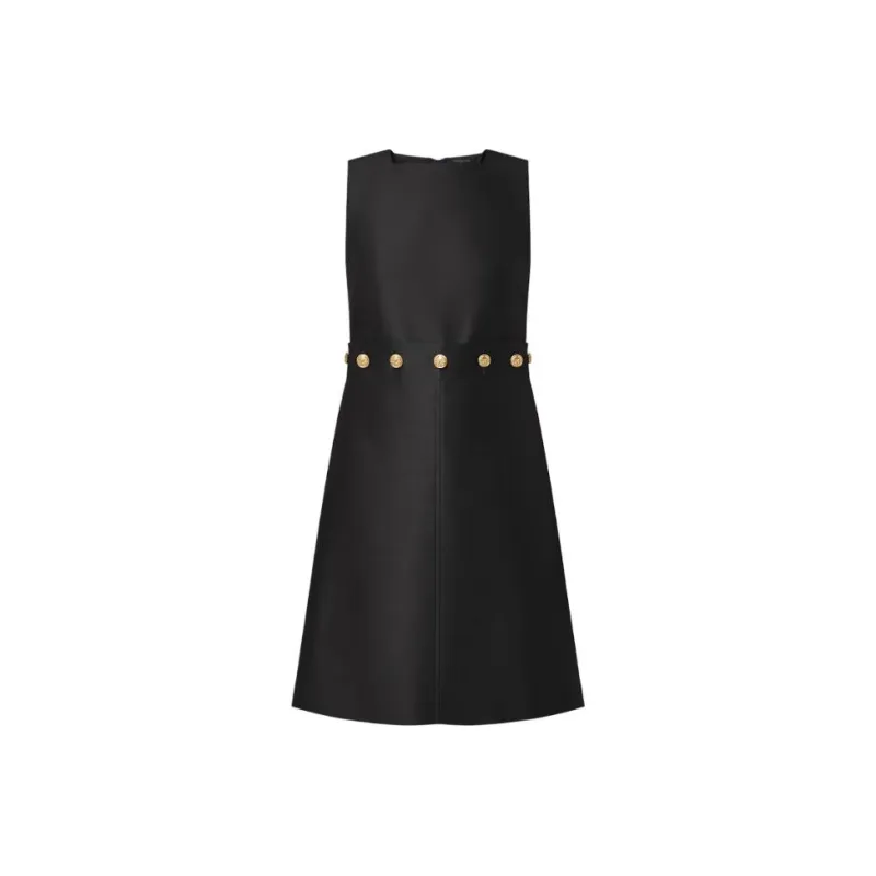 LOUIS VUITTON Button Waist Mikado Dress-0