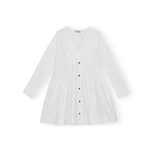 GANNI Ruffled Trim Mini Dress