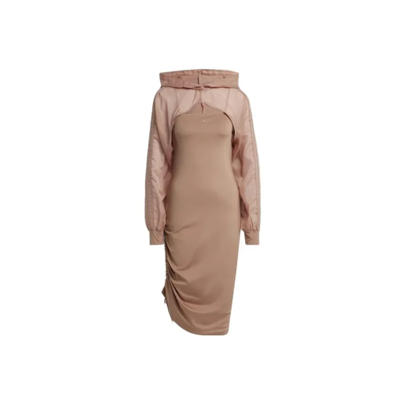 Adidas Originals Long-Sleeved Dresses Women's Light Orange-0