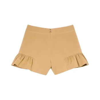Sandro Ruffle Cotton Shorts