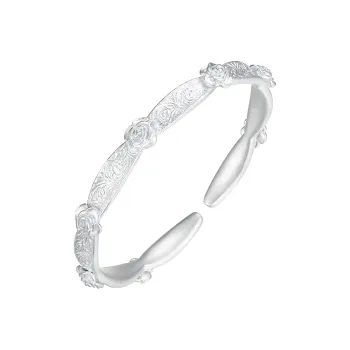 VXSAX 999 Fine Silver Bangles Women's Silver