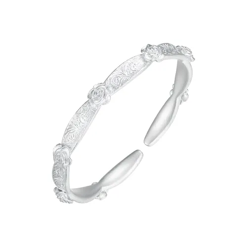 VXSAX 999 Fine Silver Bangles Women's Silver