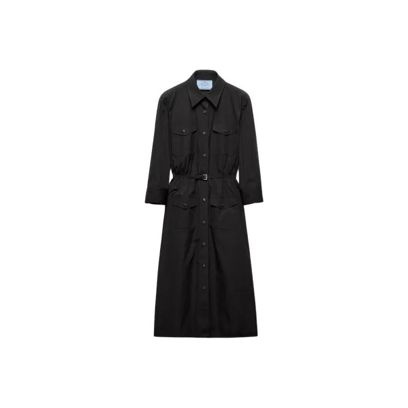 PRADA Long Sleeved Dress Women's Black-0