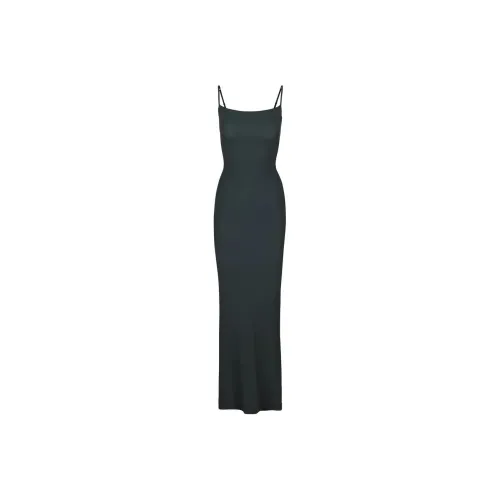 SKIMS Soft Lounge Long Slipdress Slip Dresses Women's _Argument Cypress/Cypress Color