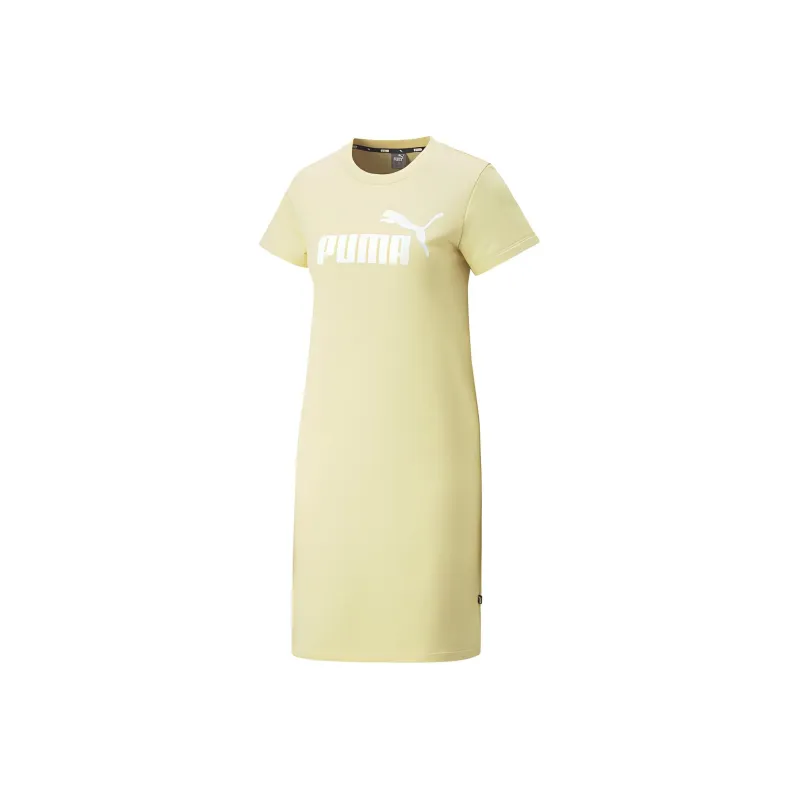PUMA Essentials Short-Sleeved Dresses Women's Yellow-0