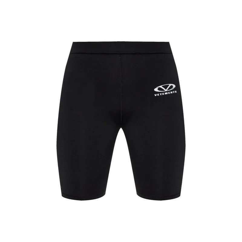 Vetements Logo Printed Legging Shorts-0