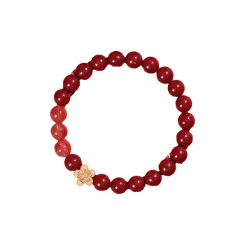 WUMZK Reconstructed Cinnabar Bracelets Unisex