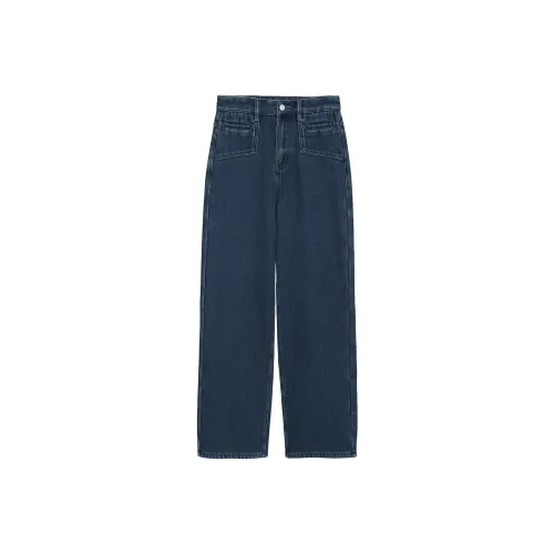 Fstudio Fall And Winter Fleece-Lined Slimming Jeans Women's Blue