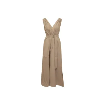Brunello Cucinelli Belted Pleated Midi Dress