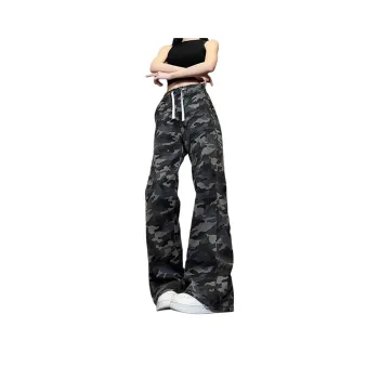 Menglaini Jeans Women's Camouflage