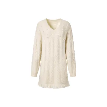 TAMMY TANGS Long Sleeved Dresses Women's Ecru