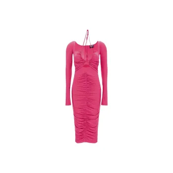 VERSACE JEANS COUTURE Cut out Lace up Midi Dress