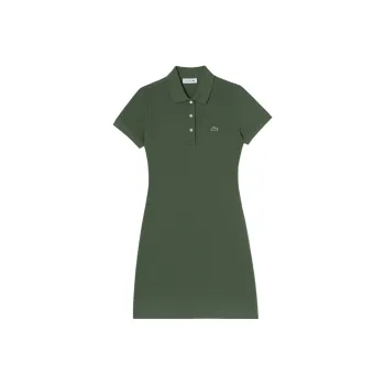 LACOSTE Short Sleeved Dress Women's Green