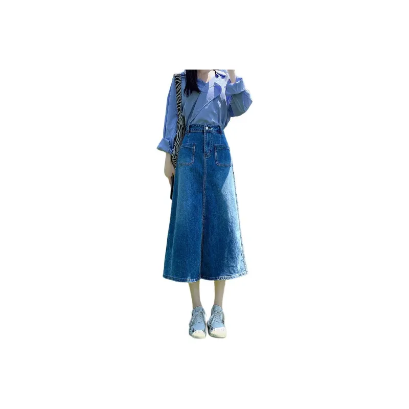 ZAZN Denim Long Skirts Women's-14