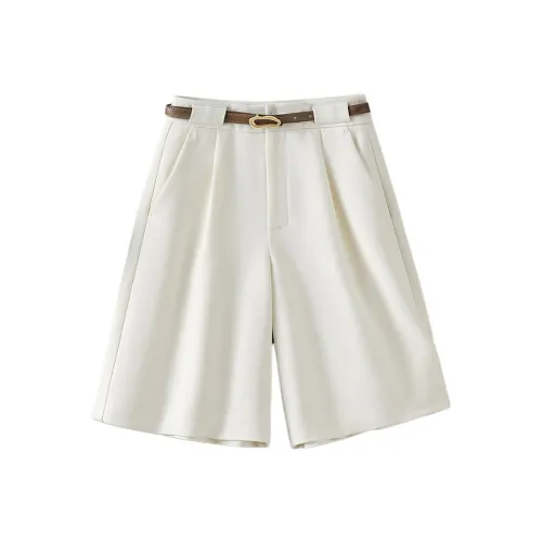 IHIMI Casual Shorts Women's Ecru
