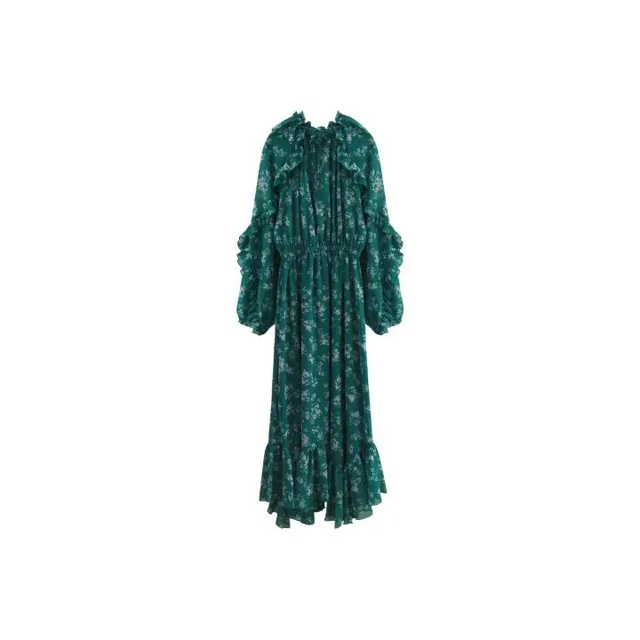 MOUSSY Long Sleeved Dresses Women's Pattern Black-3