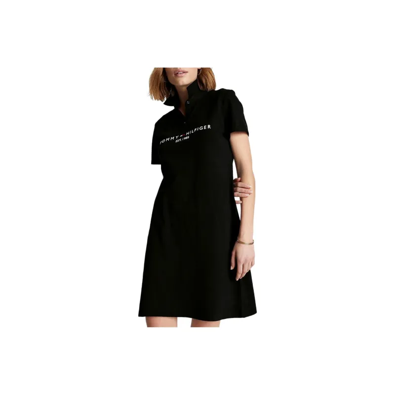 Tommy Hilfiger Short Sleeved Dress Women's Black-0