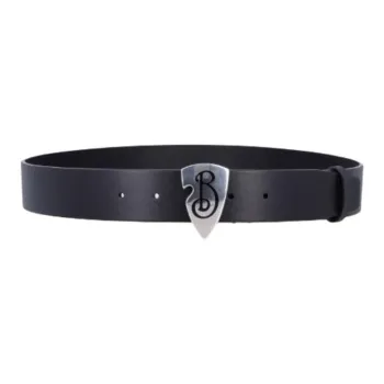 Burberry Calfskin Leather Belts Unisex Black Width 3.5 Cm