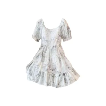 ABCMININ Short Sleeved Dresses Women's White