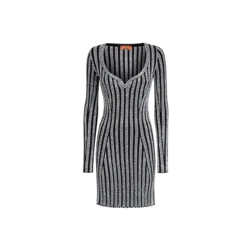 MISSONI V-Neck Sequin Embellished Mini Dress