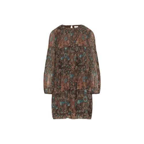 ARITZIA Wilfred Daydreamer Mini Dress Long-Sleeved Dresses Women's Cocoa Bean
