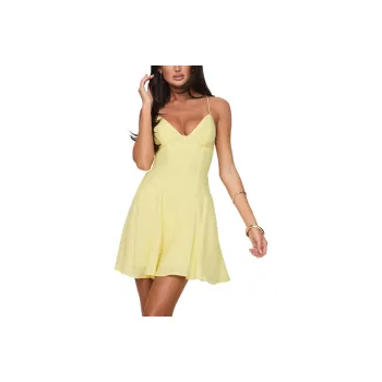 PRINCESS POLLY WEBBS MINI DRESS Slip Dresses Women's YELLOW/Yellow