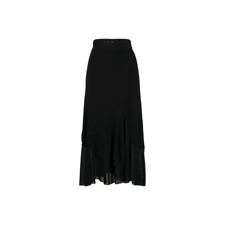 GANNI Casual Long Skirts Women's Black-0