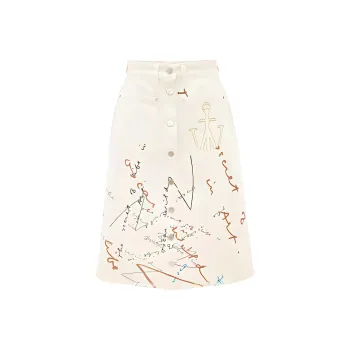 JW Anderson Oscar Wilde Capsule Frayed Hem Skirt