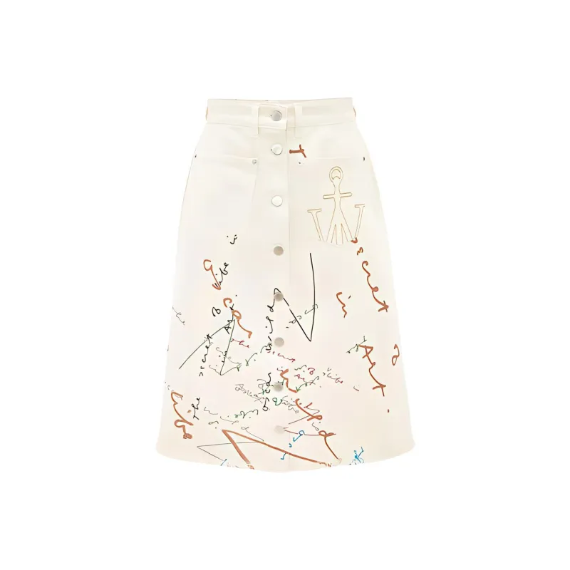JW Anderson Oscar Wilde Capsule Frayed Hem Skirt-0