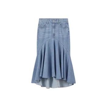Levi's Denim Long Skirts Women's Light Blue