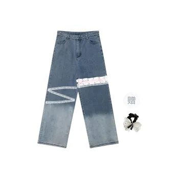 TUSHIFEI Jeans Women's Blue+Hair Tie Comes With