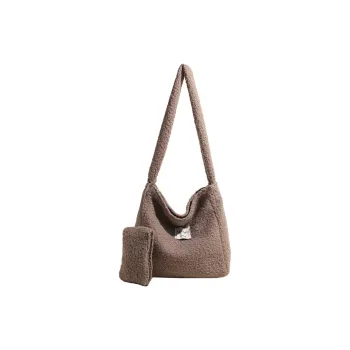 Morellybear Plush Crossbody Bag Regular Women's Apricot/White/Coffee/Gray/Khaki