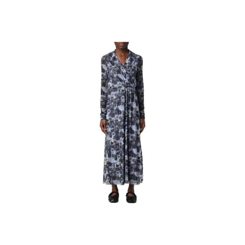 GANNI Floral Wrap Dress-0