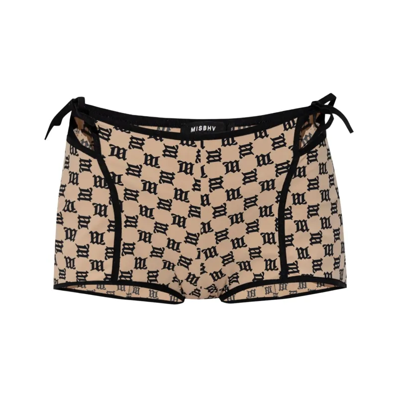 Misbhv Monogram Coquette Shorts-0