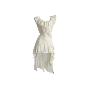 BEAUTIFUL CONFESSION Short Sleeved Dress Women's Apricot