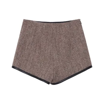 NancyCavally Casual Shorts Women's Coffee