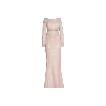 Talbot Runhof Long-Sleeved Dresses Women's Pink