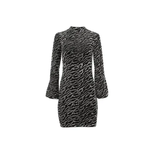GUESS Zoe Sequin Dress Long-Sleeved Dresses Women's Black