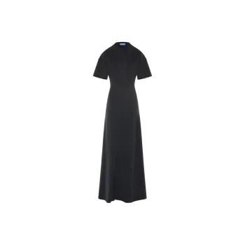 Mugler Organic cotton Side slit Maxi Dress