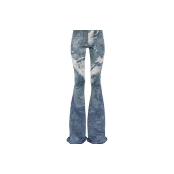 Roberto Cavalli Patterned jacquard Glitter Flared Trousers
