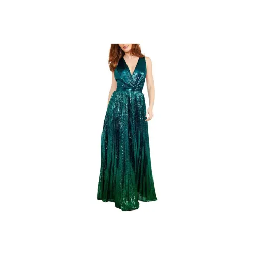 GUESS Bryce Pleated Ombré Dress Slip Dresses Women's Green