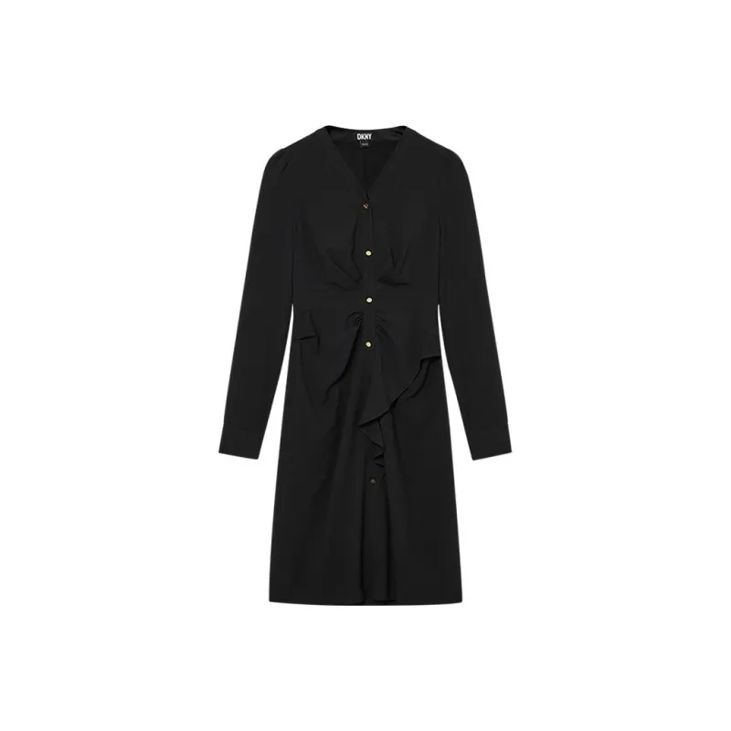 DKNY Long-Sleeved Dresses Women's Black-0