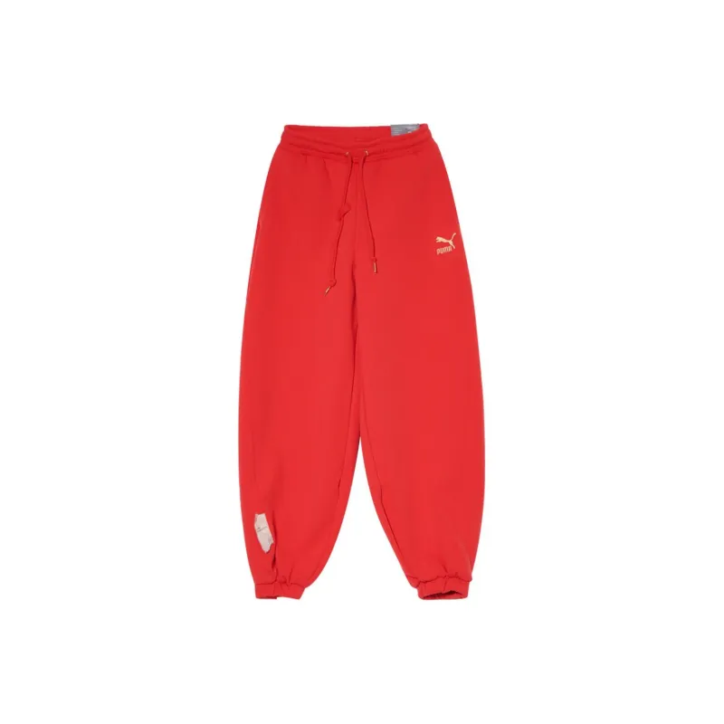 PUMA Knitted Sweatpants Women's Red-0