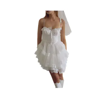 Selkie Collection x Strawberry SS24 Slip Dresses Women's Ivory White